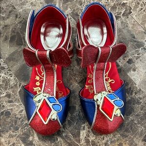 Disney Red and Blue Heels with Bow Accent